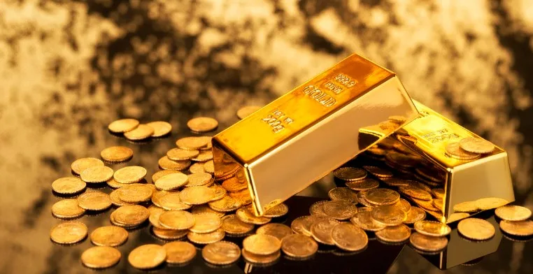 Gold bars and coins for IRA investment